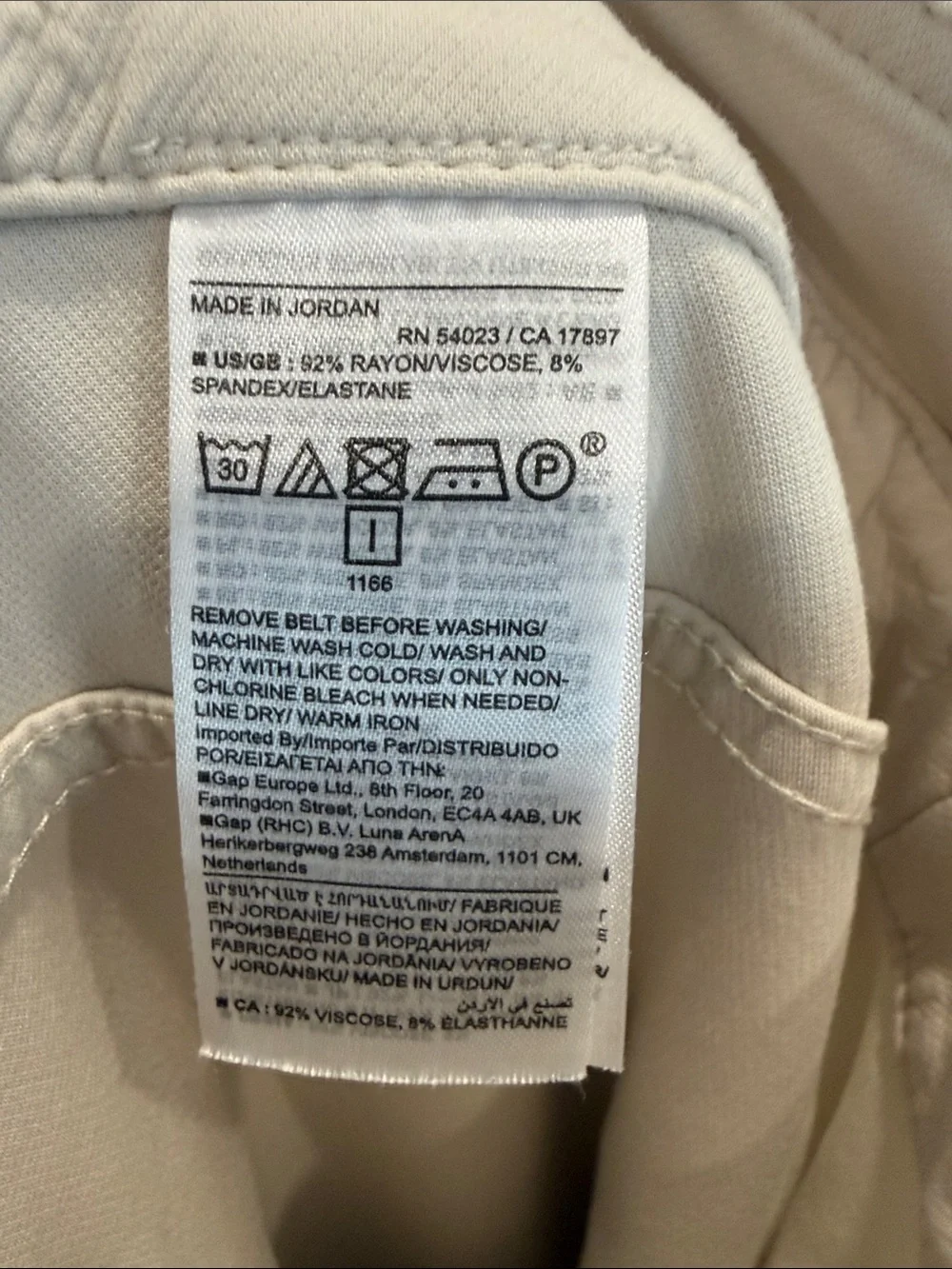 Banana Republic Cream Cargo Utility Pants